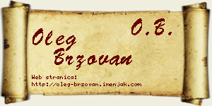 Oleg Brzovan vizit kartica